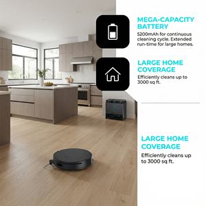 Aspirateur robot 3-en-1 : balayage, lavage et séchage à air chaud, aspiration puissante 20000 Pa - Product Image 3