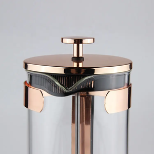 آلة صنع القهوة تعمل بالضغط من الفولاذ المقاوم للصدأ والأكواب المكونة من 3 مستويات مزودة بنظام فلتر فاخرة، آلة صنع قهوة تعمل بالضغط من الفولاذ المقاوم للصدأ ذهبية اللون - Product Image 4