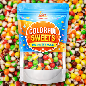 100 ALIMENTS DOUX oem Bonbons Bonbons Collations Gelée de haricots lyophilisés Bouchées arc-en-ciel Confiserie pour enfants - Product Image 3