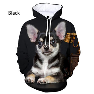 2025 nuova moda animale <span class=keywords><strong>cane</strong></span> Chihuahua <span class=keywords><strong>felpa</strong></span> da uomo <span class=keywords><strong>felpa</strong></span> con cappuccio con stampa 3D tute per uomo da donna Casual Pullover con cappuccio - Product Image 5