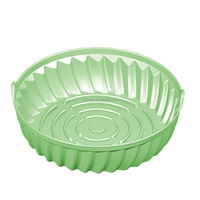Pot en silicone pour friteuse à air de 7,5 pouces, résistant à la chaleur, facile à nettoyer, doublures en silicone pour friteuse à air, réutilisables