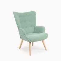 Fauteuil enveloppant moderne en tissu Teddy doux, fauteuil de détente pour salon