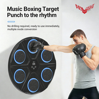 Cible murale interactive de boxe ALLFIGHT 2026 avec musique Bluetooth, lumière rythmique LED et compteur de coups