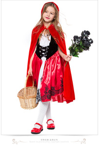 Disfraz de <span class=keywords><strong>Caperucita</strong></span> <span class=keywords><strong>Roja</strong></span> para Niñas, Vestido de <span class=keywords><strong>Caperucita</strong></span> <span class=keywords><strong>Roja</strong></span> y <span class=keywords><strong>Capa</strong></span> <span class=keywords><strong>Roja</strong></span> con Capucha, Disfraz de Halloween para Niñas - Product Image 6