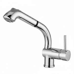 Mitigeur de lavabo PRS02 40 MM en laiton, à cartouche, moderne, monocommande, avec douchette économe en eau, et flexibles en acier inoxydable en spirale - Product Image 2