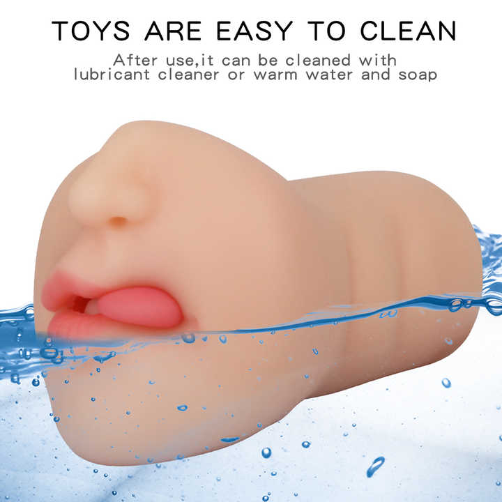 sex toy homme Oral Sex Toy Deep Throat Mouth Male Masturbator For  