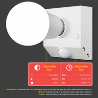 Soporte de Lámpara de Pared con Sensor de Movimiento PIR Infrarrojo Automático para el Cuerpo Humano con Base E27 de Plástico