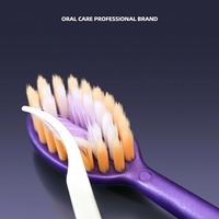 Lot familial de brosses à dents pour adultes à poils PBT pour un nettoyage en profondeur, lot de 5, tête ovale, brosses à dents pour la maison, soins bucco-dentaires