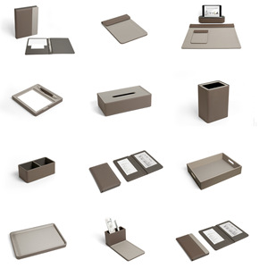 Ensemble de rangement en cuir pour <span class=keywords><strong>chambre</strong></span> <span class=keywords><strong>d</strong></span>'hôtel Fournitures <span class=keywords><strong>d</strong></span>'hôtel personnalisées Boîte à mouchoirs pratique de luxe Ensemble <span class=keywords><strong>d</strong></span>'accessoires pour plateau de seau à glace - Product Image 4