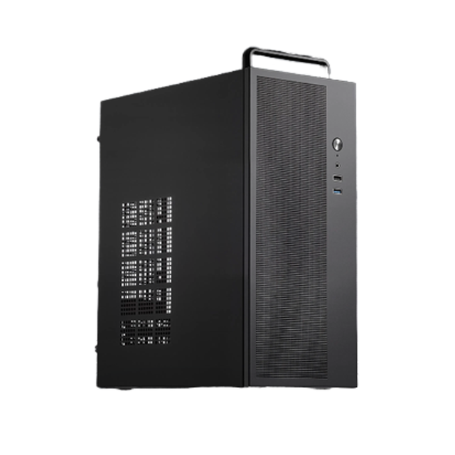 Wholesale Custom ITX MicroATX PC Tower Casing Aluminum Alloy Mid Tower with Side Panel Window Office Desktop Case in Stock