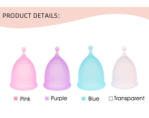 Stérilisateur de coupe menstruelle pliable en <span class=keywords><strong>silicone</strong></span> réutilisable pour femmes - Conception anti-fuite - Ensemble de 2 pièces comprenant une brosse de nettoyage et un sac en tissu - Product Image 5