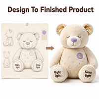 Ours en peluche apaisant personnalisé de haute qualité CE ASTM pour enfant, compagnon de sommeil, jouet en peluche doux et rembourré