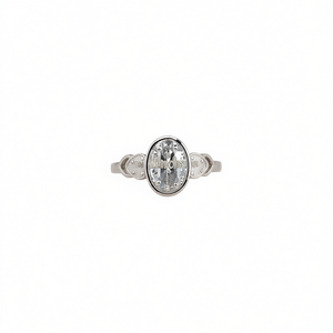 High Quality 925 Sterling Silver 14K Gold Plated 9x7mm Oval Bezel Setting Lead Nickel Free Ring for Resin Ashes Breast Milk DIY - Product Image 1