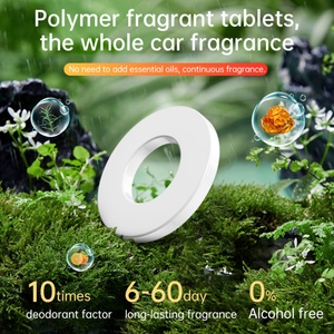 Luxury Car <b>Aroma</b> <b>Diffuser</b> Fragrance Air Freshener Portable Solar Powered Rotating Vent Phone Number Display Temporary Parking - Product Image 3