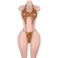 Vêtements de danse exotiques scintillants à pois, slips brillants à paillettes, combinaisons de scène pour DJ de boîte de nuit et spectacles de rave