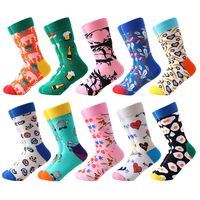 Chaussettes drôles en coton de conception personnalisée de style de mode populaire Chaussettes d'équipage unisexes