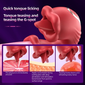 Hot Sale 4-in-1 Tongue Licking <b>Vibrator</b> Clitoral Stimulator 10 Frequencies 100% Waterproof Built-in Battery Female Masturbation - Product Image 5