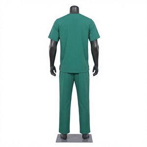 Conjunto de Uniforme Médico Unisex Verde Jade, Top con Cuello en V y Pantalones Cargo, Fabricante de Uniformes Sanitarios, Proveedor Mayorista, Ropa Personalizada OEM - Product Image 3