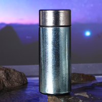 Petite bouteille d'eau thermos en métal de 200ml Mini bouteille de poche isolée double couche de 200ml Bouteille en titane pur
