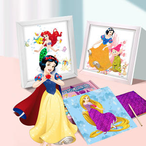 Pegatinas de pared de princesa congelada Hibiscus Angel para niños de 4 a 6 años, autoadhesivas, laminación brillante, manualidades DIY - Product Image 2