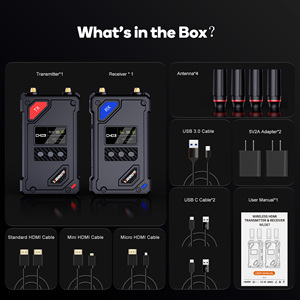 หน้าจอแสดงผลสามารถเปลี่ยนได้ 20 ย่านความถี่ 450M 1500FT เครื่องส่งและรับสัญญาณวิดีโอไร้สาย UVC Out สำหรับการสตรีมสด OBS - Product Image 5