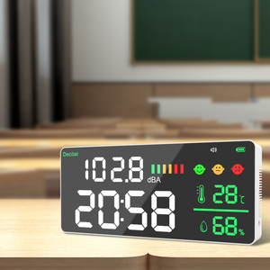 Tường-mount âm thanh Decibel <span class=keywords><strong>Meter</strong></span> Temp độ ẩm thời gian Electret condenser cảm biến tiếng ồn <span class=keywords><strong>Meter</strong></span> dB âm thanh mức độ <span class=keywords><strong>Meter</strong></span> LED màn hình lớn - Product Image 5