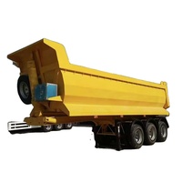 Semi-remorque benne basculante arrière en acier à 2 essieux, fabrication chinoise, capacité de charge supérieure à 30 000 kg