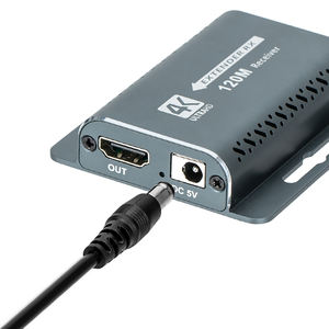 Haute qualité <span class=keywords><strong>4K</strong></span> HD Extender <span class=keywords><strong>4K</strong></span> 60Hz 120m boîtier en alliage d'aluminium RJ45 Ethernet LAN récepteur 120M Cat6/6A HDTV Extender - Product Image 2