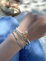 Pulsera de Perlas de Agua Dulce Naturales con Cuentas de Acero Inoxidable, Joyería Hecha a Mano, Estilo Minimalista para Mujer, Venta al Por Mayor