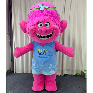 Costumes de mascotte gonflables de personnages de dessins animés <span class=keywords><strong>Trolls</strong></span>, filles magiques, esprits, 2,2 m, 2,6 m pour adultes, tenue de cosplay, combinaison gonflable - Product Image 1