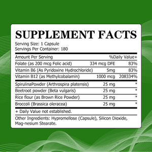 Cápsulas Veganas de Vitamina B12 Directas de Fábrica, Apoyo al Metabolismo Energético, Favorece la Producción de Energía, Claridad Mental, Cápsulas para el Estrés - Product Image 2
