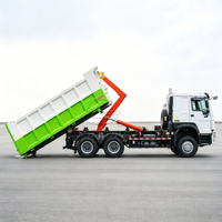 Camion benne à bras articulé Sinotruk Howo 10 roues à double essieu arrière pour la collecte des déchets