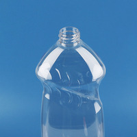 Bouteille de détergent à vaisselle liquide en plastique transparent vide 750ml 24 oz Bouteille de lavage de vaisselle pour animaux de compagnie avec capuchon Push Pull