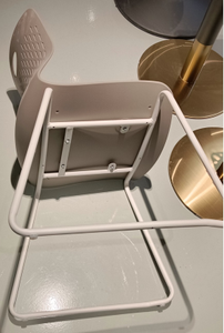 Contemporary Pink <b>Plastic</b> Chair With Metal Frame Stackable Outdoor Furniture restaurant <b>table</b> and chair set - Product Image 6