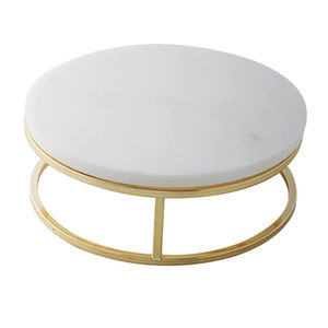 Soporte para Pastel de Mármol AZHAR EXPORT 2026 Hecho a Mano de Alta Calidad con Marco Dorado Redondo de Diseño Moderno - Product Image 1
