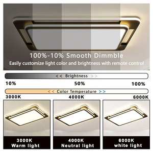 Lámpara de Techo LED Moderna Nórdica Cromada para Sala de Estar, Decoración del Hogar, Control Remoto, 220V, Regulable, 30W, IP44, Cubierta de Hierro y Acrílico, 6000K - Product Image 2