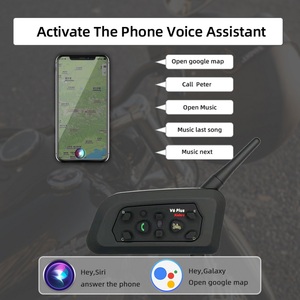 V6 <span class=keywords><strong>Bluetooth</strong></span> xe máy Mũ bảo hiểm <span class=keywords><strong>intercom</strong></span> headsettwaterproof xe máy Interphone headphone 6 tay đua cho ngựa - Product Image 3