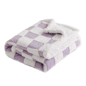 Couverture pour animaux <span class=keywords><strong>de</strong></span> compagnie en polaire Sherpa, imperméable, personnalisée, <span class=keywords><strong>de</strong></span> luxe, moelleuse, chaude, douce et confortable, à motif américain à carreaux, vente en gros - Product Image 2