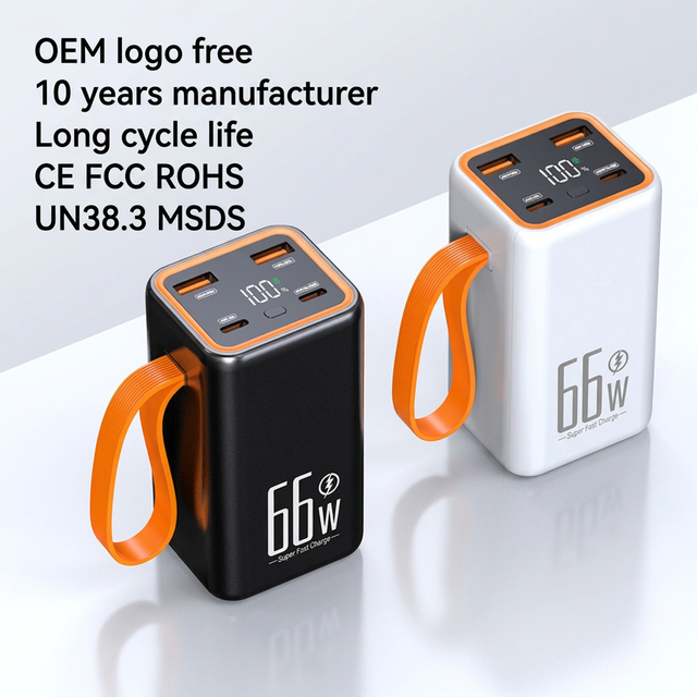 High Capacity 20000mAh Li-Polymer Battery Power Bank LED Display Ultra Slim Design 22.5W Fast Charging 2 USB + 1 Type-C Ports