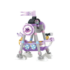 Pour LOZ Micro particule série modèle jouet assemblé blocs de construction avec carrousel aérien chaise volante grande roue Pirate Shi - Product Image 1