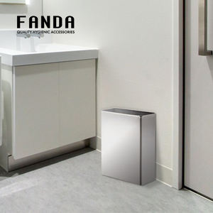 FANDA TAIWAN 22-GAUGE WALL MOUNTED <b>STAINLESS</b> <b>STEEL</b> WASTE RECEPTACLE 6.4 GALLON - Product Image 3