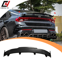 Aileron de coffre de compétition Supreme ABS en noir brillant et aspect carbone pour Kia K5 DL3 2020-2025, garniture aérodynamique de style V