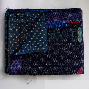 Vintage Reversible Hand Stitch Kantha Rally Cotton Sari Gudri Reversible Hand Stitch Kantha Rally Cotton Sari Gudri - Product Image 1
