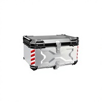 Boîte à bagages arrière universelle en alliage d'aluminium pour moto et véhicule électrique, capacité 45L-100L