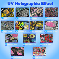 Autocollants de transfert UV DTF holographiques rose laser fluide pour bouteilles de 16 oz et gobelets Libbey – Imprimés par transfert, imperméables et durables