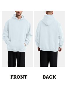 Sweat à capuche vintage streetwear pour homme, en coton épais, coupe oversize, vente en gros, sweats à capuche graphiques personnalisés délavés à l'acide - Product Image 4