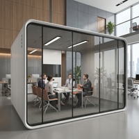 Cabine insonorisée modulaire mobile de grande taille pour espace de travail acoustique portable, pods de bureau, pods de réunion