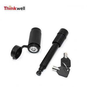 Thinkwell Trailer Hitch Lock 5/8 Inch Black Keyed <b>Security</b> Lock For Car Tow <b>Bar</b> Accessory - Product Image 1