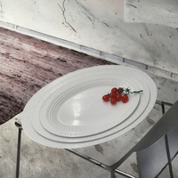 Assiette résistante aux chocs fiable, fabriquée en mélamine de qualité alimentaire, durable pour les services de restauration et les grands événements