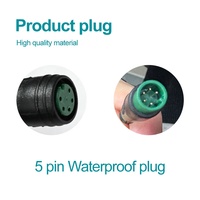 S866 LCD-Display für E-Bike E-Scooter Wasserdichter 5-Pin SM-Anschluss Multifunktionales Bedienfeld Mit Verlängertem Kabel Zubehör